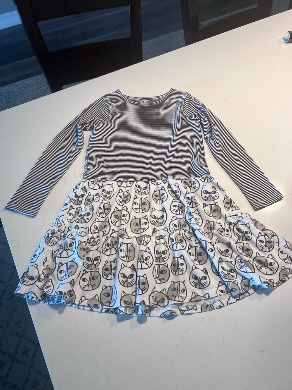 Tea Collection Tiered Skirted Twirl Dress - Highlands Lake Cat size 8